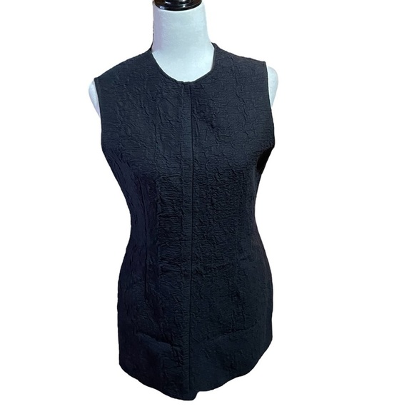 Zara textured black Mini Dress-Size 10-Fits more Size 8-NWT-Shift Dress - Picture 2 of 10